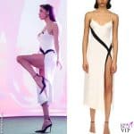 Belen Rodriguez Le Iene vestito bianco David Koma scarpe Giuseppe Zanotti 2