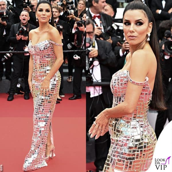 Eva Longoria con un abito di Cristina Ottaviano e gioielli Chopard 