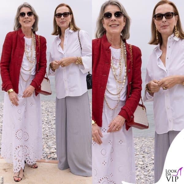 le consuocere Carolina di Monaco e Carole Bouquet 