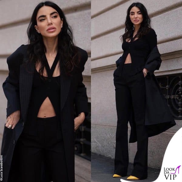 total black per uno shooting a Milano 