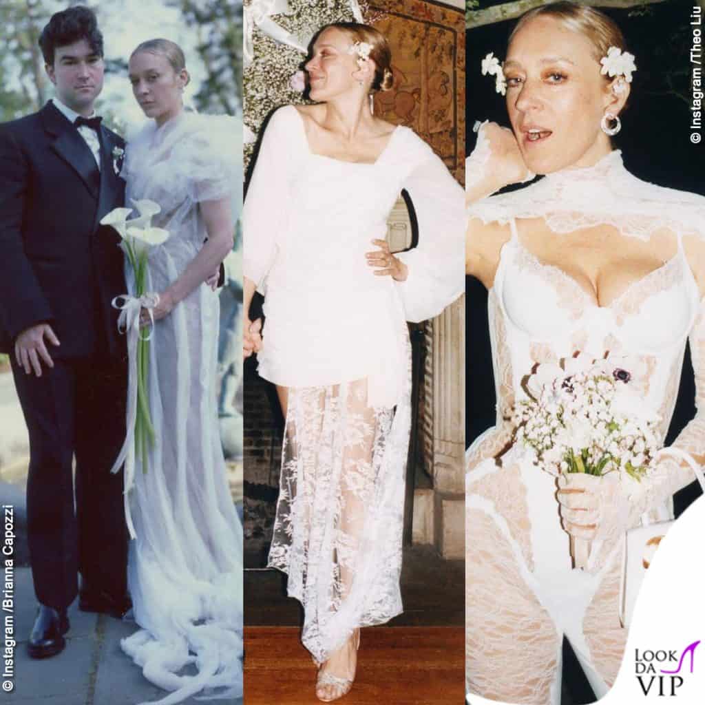 Chloe Sevigny nozze abito da sposa