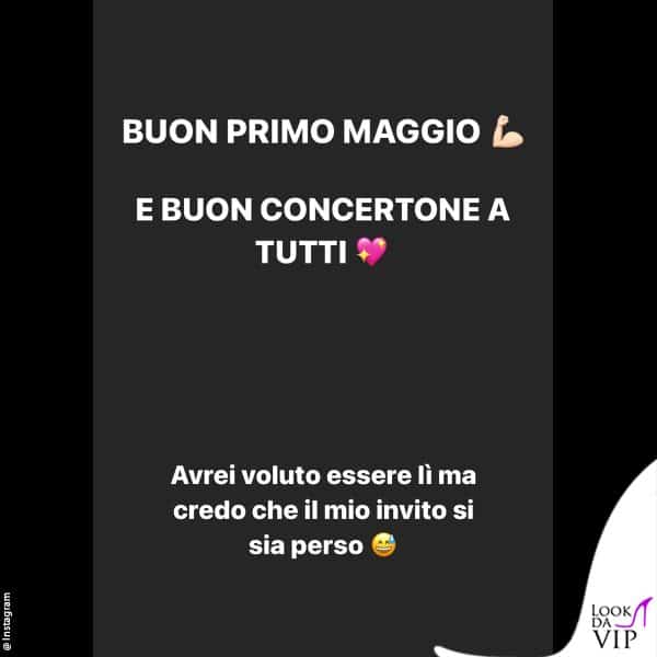 La storia su Instagram di Fedez relativa al Concertone del Primo Maggio 