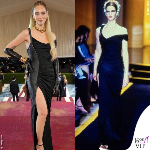 Chiara ha indossato un abito Versace della collezione couture 1997 