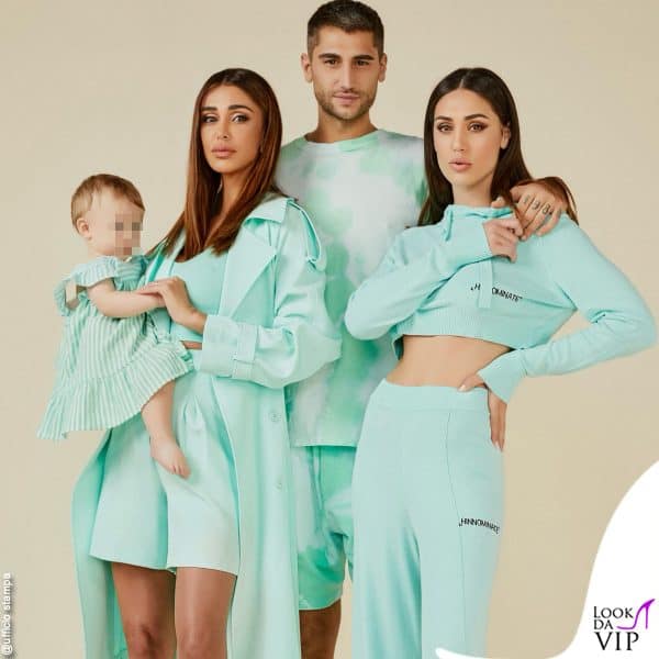 Belen, Cecilia e Jeremias Rodriguez in Hinnominate posano con la piccola Luna Marì