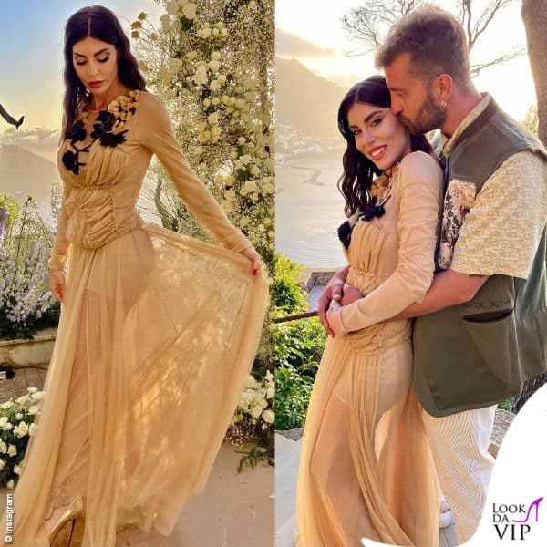 Romantica e sexy, Bianca Atzei in Antonio Marras alle nozze di Beatrice Valli e Marco Fantini