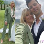 Federica Pellegrini abito da cerimonia tailleur Max mara Matteo Giunta nozze