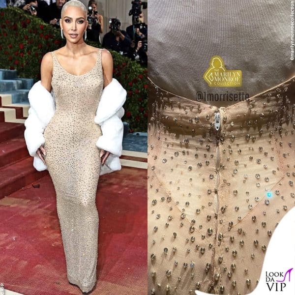 kim kardashian rovina l'abito di marilyn monroe indossato al met gala