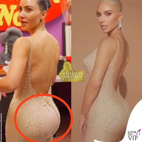 E' stato infatti riportato come il vestito fosse rimasto aperto durante il red carpet - dopo le foto di rito Kim ha indossato una replica, la cui zip si chiude