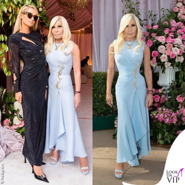 Paris Hilton con Donatella Versace
