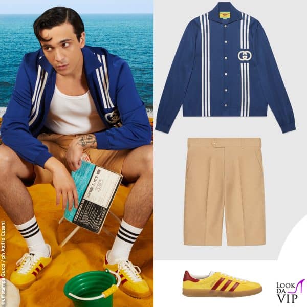 Tananai indossa i capi della collezione Adidas x Gucci 