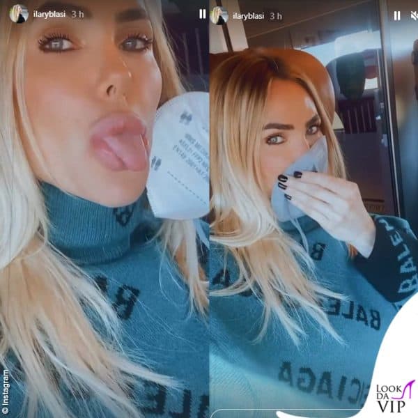 Una linguaccia agli haters: siamo a febbraio e il gossip sulla separazione impazza (maglione Balenciaga)