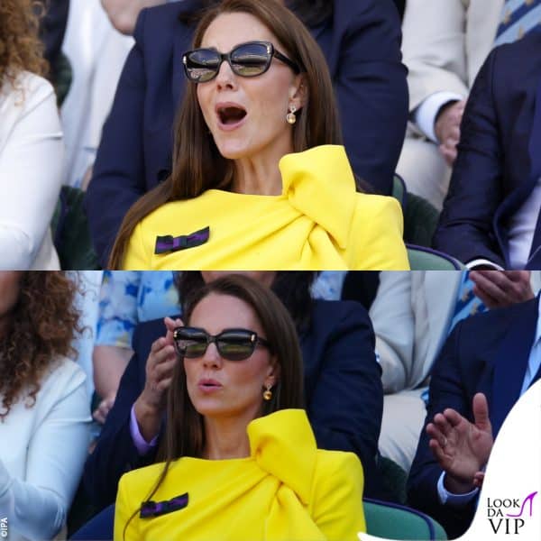le smorfie della Middleton durante la finale femminile 
