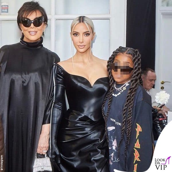 Kim con la mamma Kris Jenner e la figlia North West 