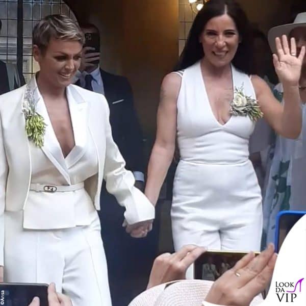 Francesca Pascale e Paola Turci dopo la cerimonia 