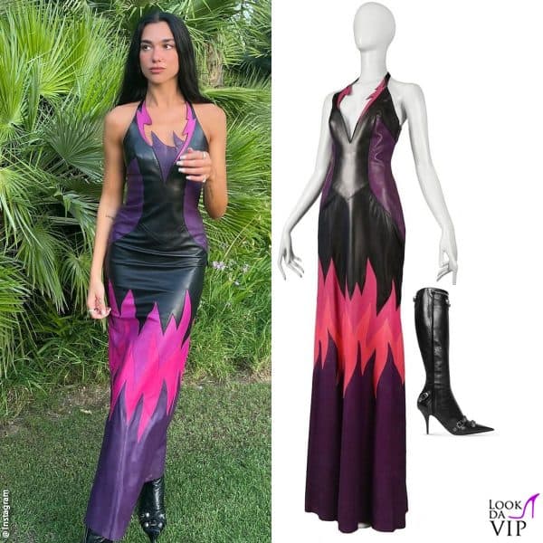 abito Mugler, stivali Balenciaga 