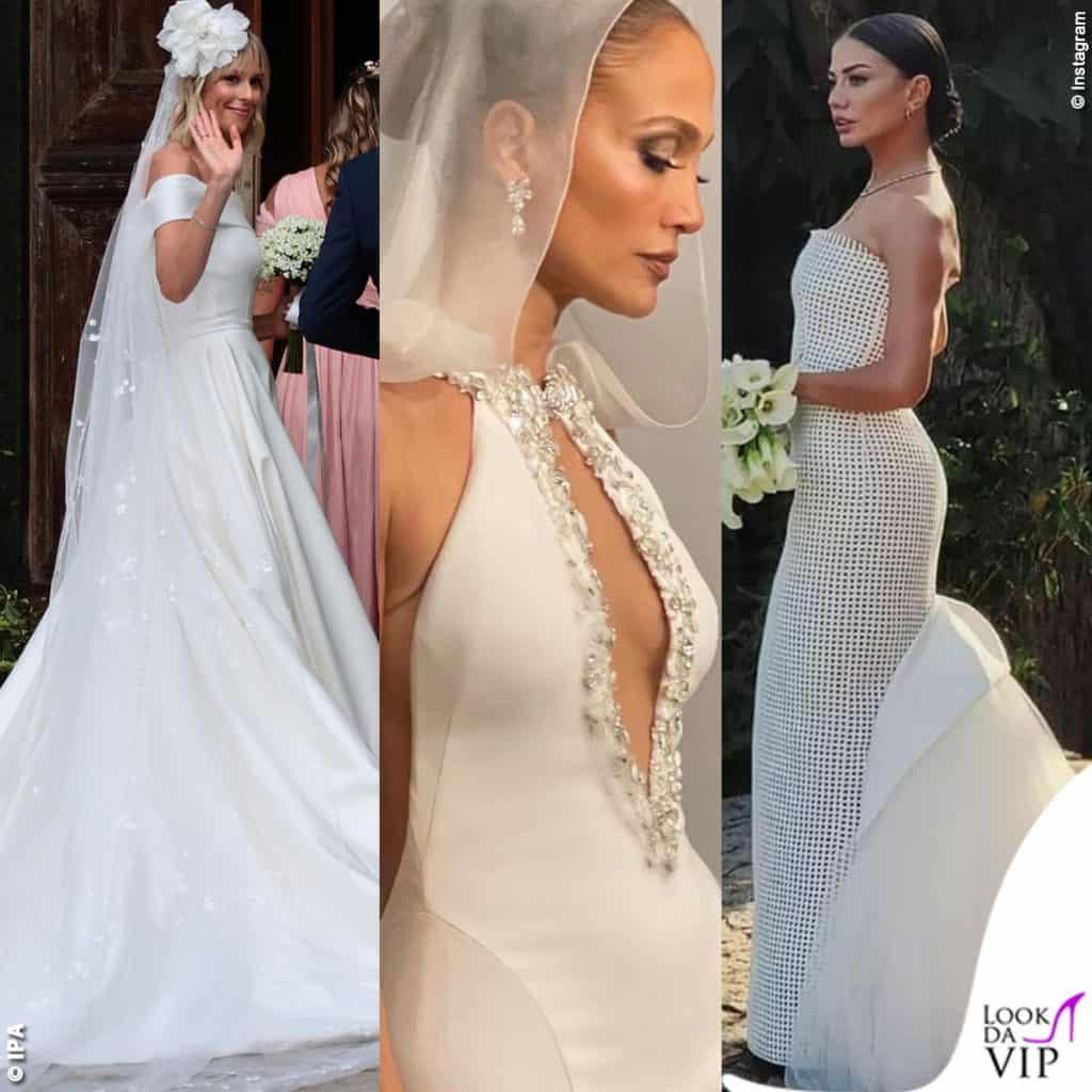 Federica Pellegrini Jennifer Lopez Demet Ozdemir abiti da sposa