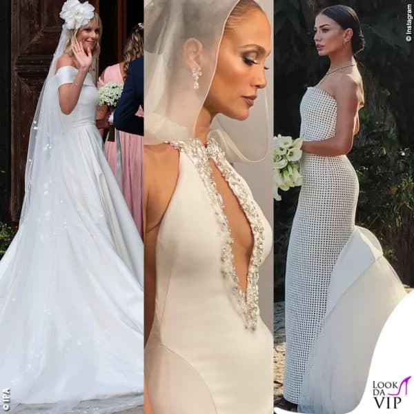 Federica Pellegrini Jennifer Lopez Demet Ozdemir abiti da sposa