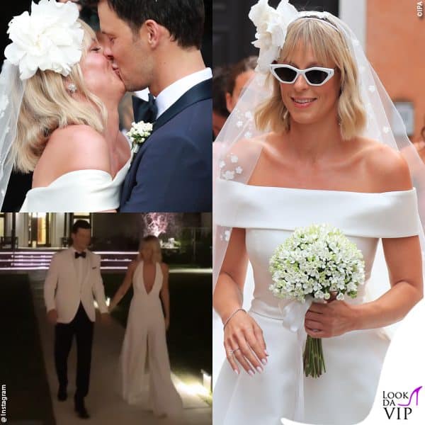 i dettagli dei look nuziali di federica pellegrini e matteo giunta