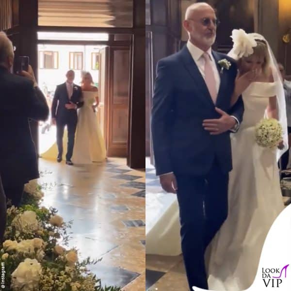 padre e figlia percorrono la navata: Federica è emozionantissima 