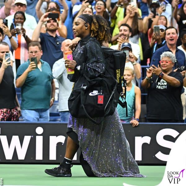 l'arrivo di Serena Williams in campo allo Us Open 2022