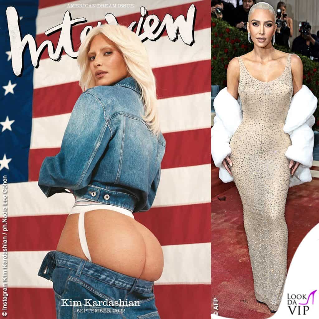 Kim Kardashian cover Interview abito Marilyn Monroe