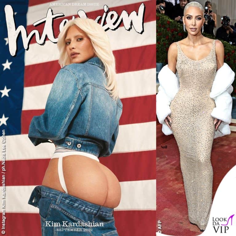 Kim Kardashian cover Interview abito Marilyn Monroe