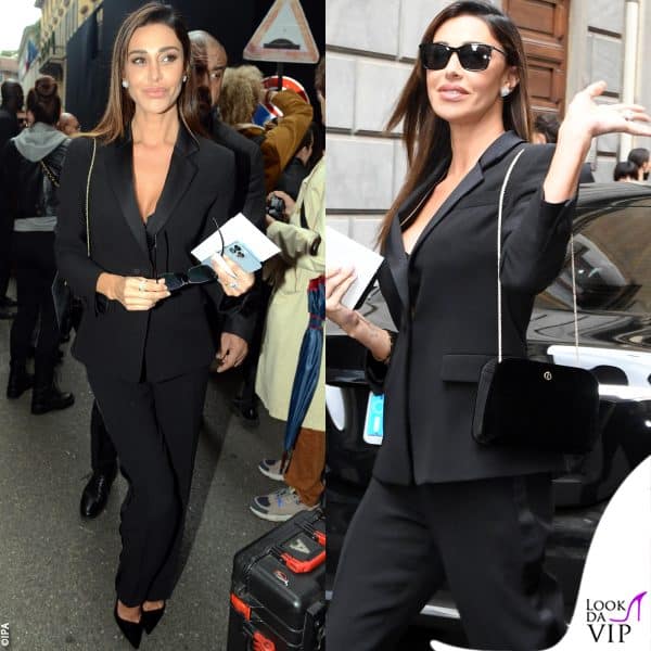 completo maschile per Belen Rodriguez da Giorgio Armani 