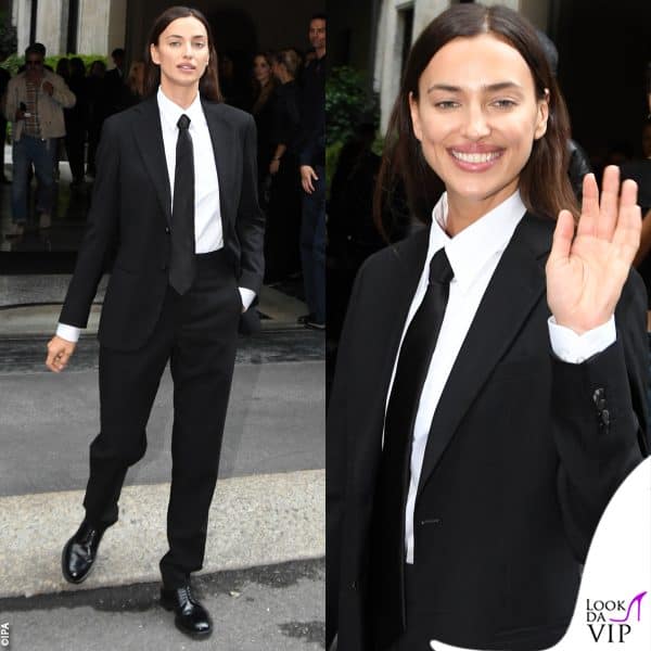 Anche Irina Shayk da Giorgio Armani è mannish 