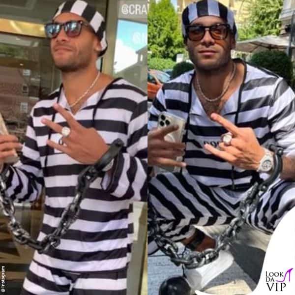 Marcell Jacobs ha festeggiato vestendosi da carcerato 