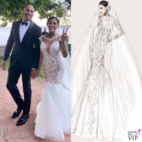 La sposa ha indossato un abito Nicole Milano