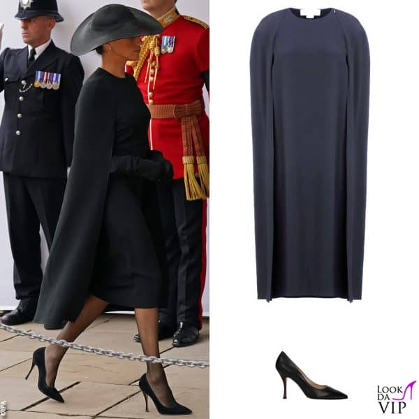 abito Stella McCartney, pump Stuart Weitzman, cappello Stephen Millinery per Dior, guanti Valentino