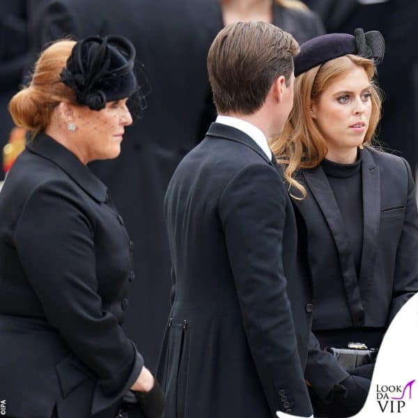 Sarah Ferguson, la principessa Beatrice e il marito Edoardo Mapelli Mozzi 