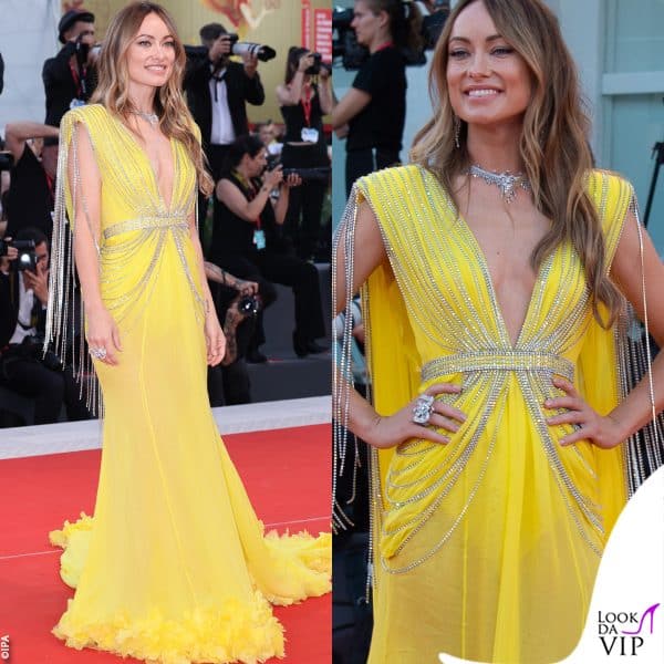 Olivia Wilde con un abito Gucci 