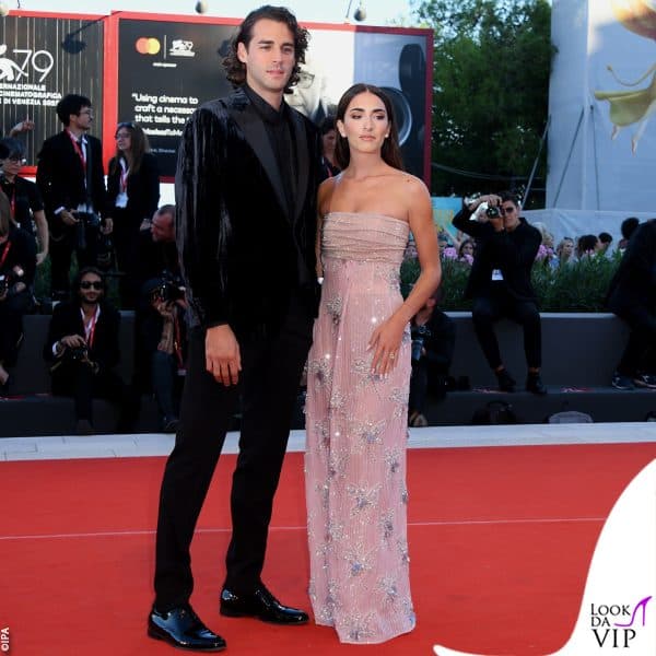 Gianmarco Tamberi e Chiara Bontempi in Giorgio Armani 