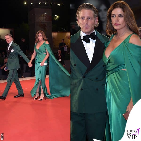 Innamorati e abbinati: Lapo Elkann e la moglie Joana Lemos sfilano in verde