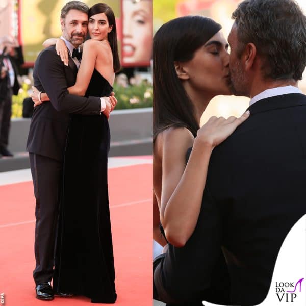 La madrina di Venezia79 Rocio Munoz Morales in Armani Privè, e il compagno Raoul Bova 