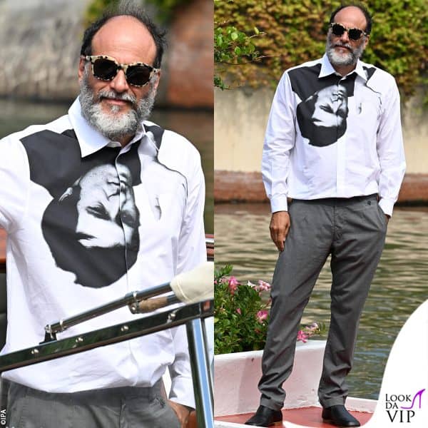 Luca Guadagnino con Bernardo Bertolucci sulla camicia 