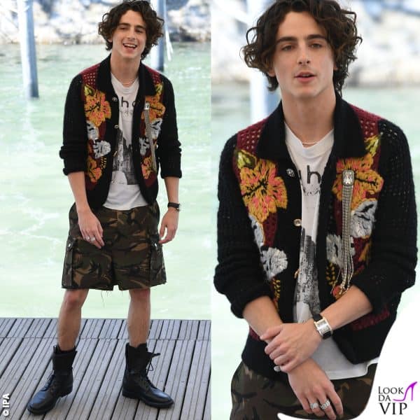 Timothee Chalamet osa con un total look Celine