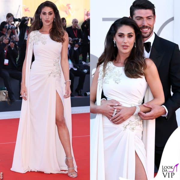 Cecilia Rodriguez in bianco Zuhair Murad (gioielli Messika), Ignazio Moser in completo nero Tom Ford: sembra quasi di vederli all'altare