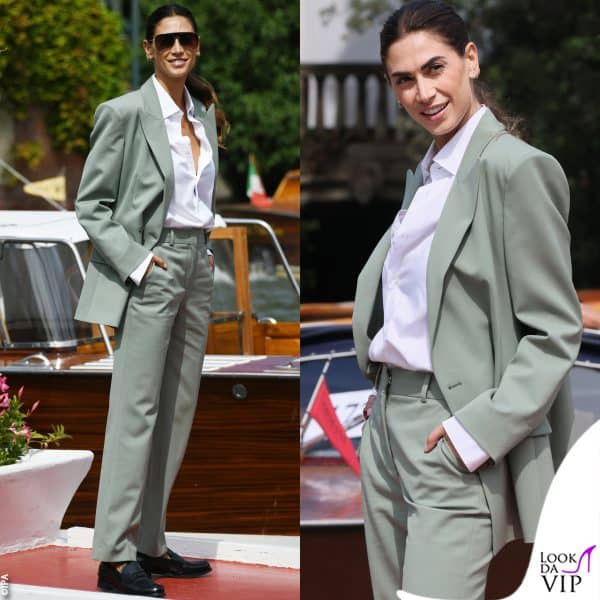 mannish style per Melissa Satta in Alberta Ferretti