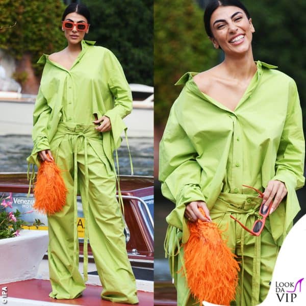 SESTO GIORNO - Giulia Salemi raggiante in total look The Attico