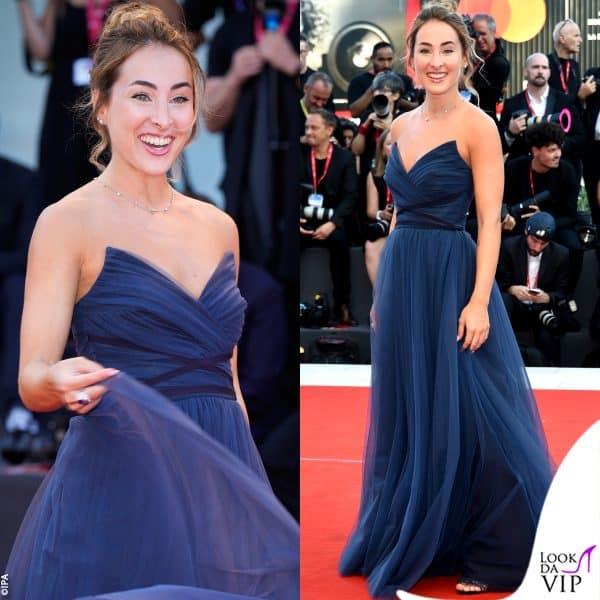 abito Atelier Emé e scarpe Casadei per Carlotta Ferlito 