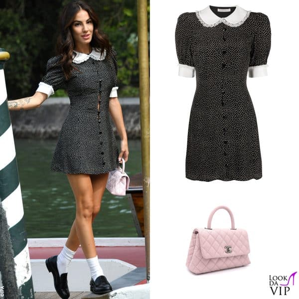 Giulia De Lellis con un abito Alessandra Rich e borsa Chanel 