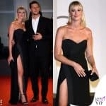 enezia79: 5 red carpet Federica Pellegrini abito Pinko pochette Chanel sandali Louboutin e Matteo Giunta