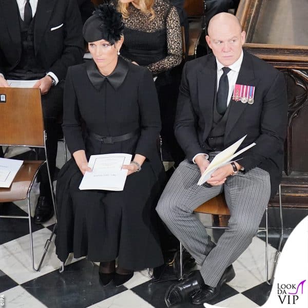 Mike e Zara Tindall (coat dress Laura Green, cappello Juliette Millinery, pump Emmy London