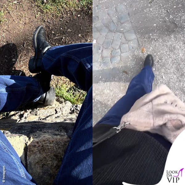 a spasso per Roma eccola con i jeans Hinnominate