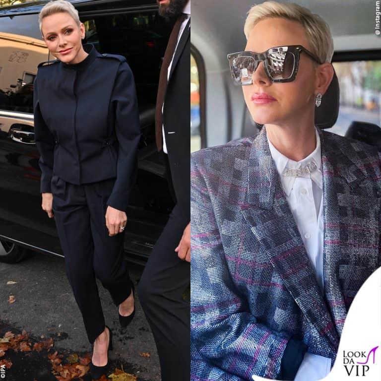 charlene wittstock di monaco alla paris fashion week