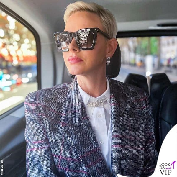 lo scatto social con cui Charlene ha annunciato di essere diretta allo show di Louis Vuitton 