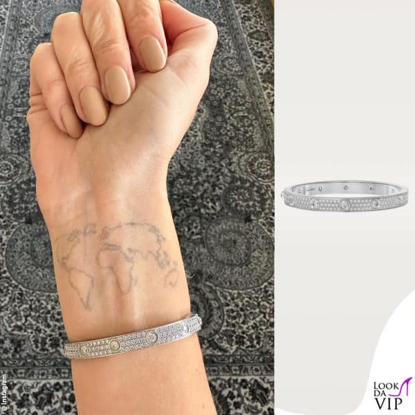 sul braccio destro di Chiara Ferragni spunta un Love di Cartier da 68mila euro