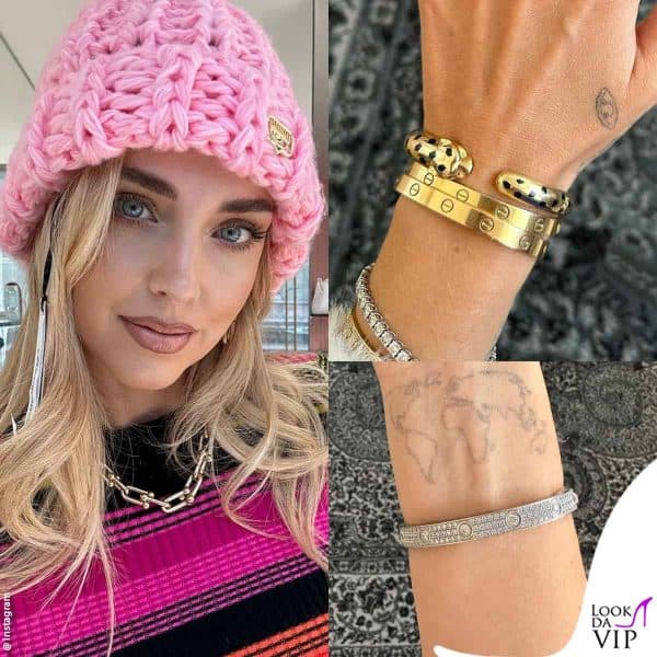 L'influencer mostra i preziosi bracciali firmati Cartier, per un valore totale di oltre 150mila euro 